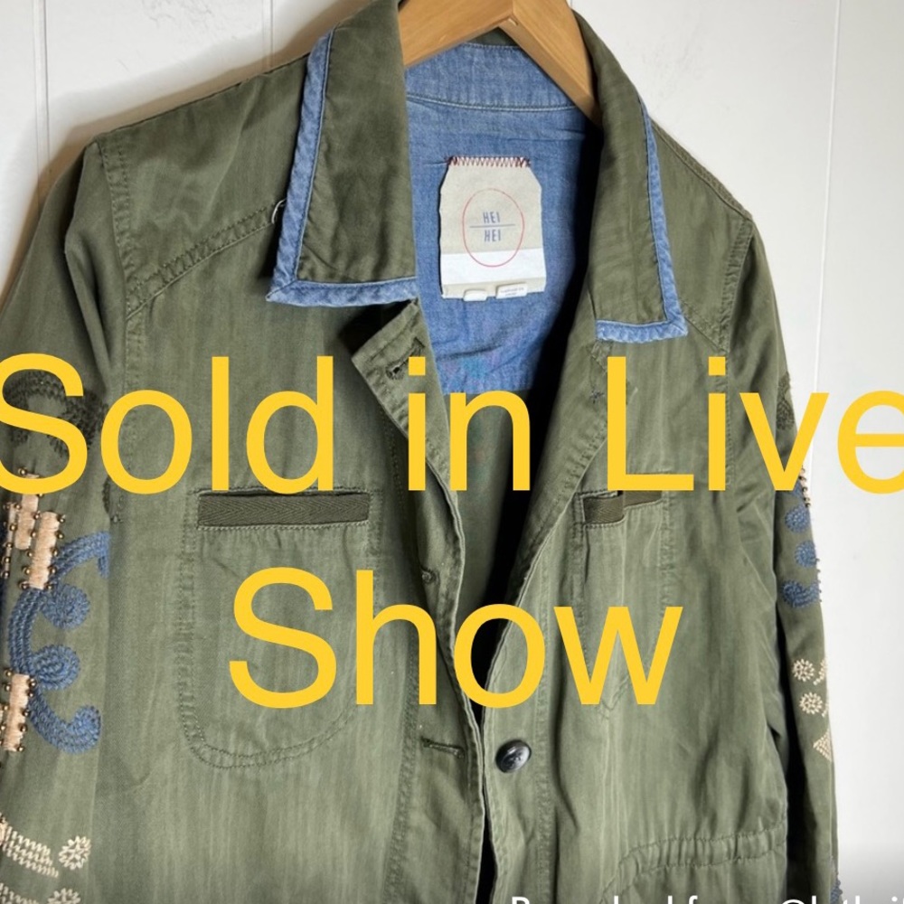 17. Anthropologie Hei Hei Embroidered Army Utility Ja… Gem